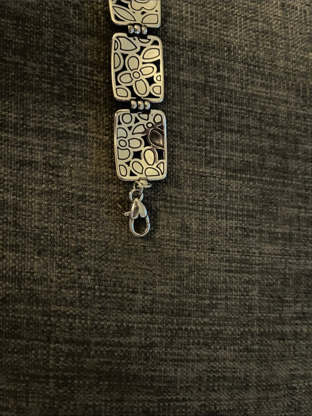 Brighton Silver/Multicolor Floral Enamel Bracelet - Yellow, Blue, Red - Picture 3 of 6